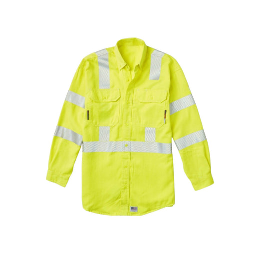 FR Hi Vis Yellow Class 3 Uniform Shirt with Segmented